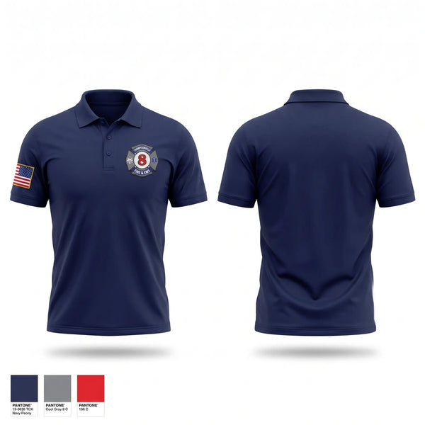Short Sleeve Performance Polo, Thompsonville Fire & EMS, Fire Department, Teamtime, Team time, sublimation, custom sports apparel, team uniforms, spirit wear, spiritwear, sports uniforms, custom shirts, team store, custom team store, fundraiser sports, apparel fundraiser