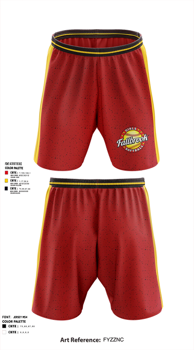 Fallbrook girls softball Athletic Shorts With Pockets - 5