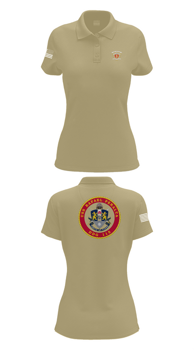 USS Rafael Peralta DDG 115 35678200 Women's Short Sleeve Performance Polo  - 90