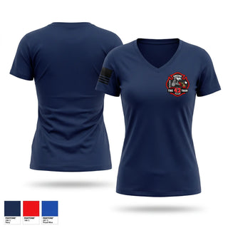 Womens Short Sleeve Vneck Shirt, Station 42, Fire Department, Teamtime, Team time, sublimation, custom sports apparel, team uniforms, spirit wear, spiritwear, sports uniforms, custom shirts, team store, custom team store, fundraiser sports, apparel fundraiser