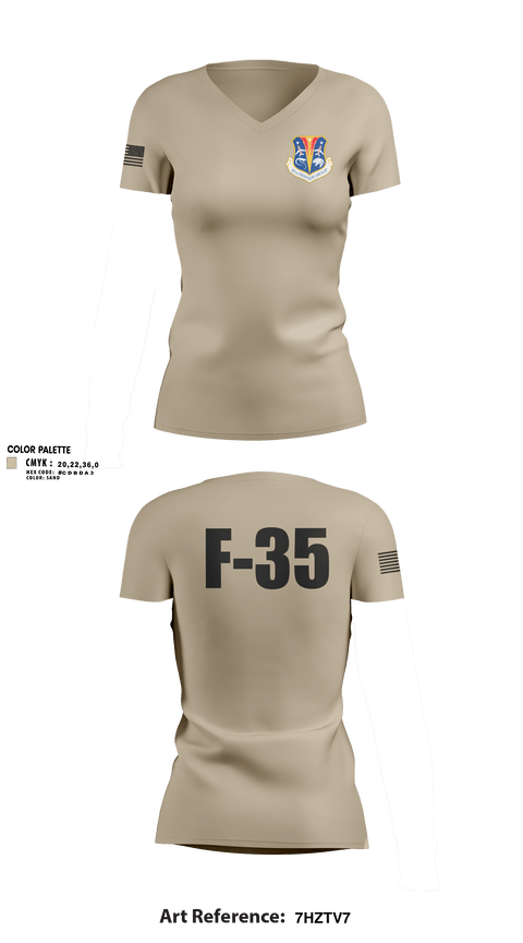 Womens Short Sleeve Vneck Shirt, 85FG, Air Force, Teamtime, Team time, sublimation, custom sports apparel, team uniforms, spirit wear, spiritwear, sports uniforms, custom shirts, team store, custom team store, fundraiser sports, apparel fundraiser