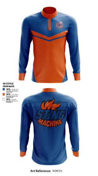 Quarter Zip Jacket, Sting Machine, Spirit Store, Teamtime, Team time, sublimation, custom sports apparel, team uniforms, spirit wear, spiritwear, sports uniforms, custom shirts, team store, custom team store, fundraiser sports, apparel fundraiser