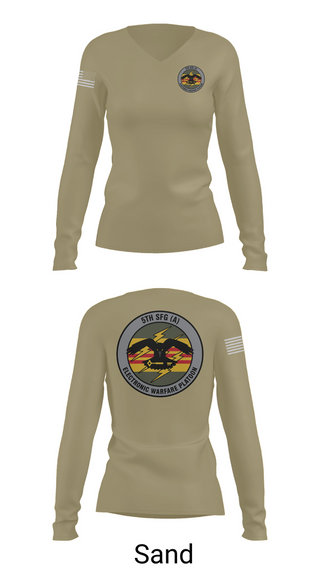 Womens Long Sleeve Vneck Shirt, MICO GSB 5TH GROUP EW PLATOON, , Teamtime, Team time, sublimation, custom sports apparel, team uniforms, spirit wear, spiritwear, sports uniforms, custom shirts, team store, custom team store, fundraiser sports, apparel fundraiser