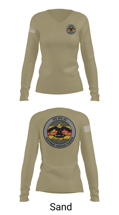 MICO GSB 5TH GROUP EW PLATOON 16265952 Women's Long Sleeve V-neck Shirt - 97