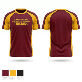 Short Sleeve Performance Shirt, Minnesota State Academy for the Deaf Trojans, Cheer, Teamtime, Team time, sublimation, custom sports apparel, team uniforms, spirit wear, spiritwear, sports uniforms, custom shirts, team store, custom team store, fundraiser sports, apparel fundraiser