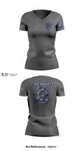 Cincinnati PD Marine Patrol Women's Short Sleeve V-neck Shirt - 21