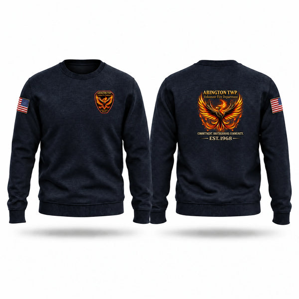 Crew Neck Sweatshirt, Abington township volunteer fire department, Fire Department, Teamtime, Team time, sublimation, custom sports apparel, team uniforms, spirit wear, spiritwear, sports uniforms, custom shirts, team store, custom team store, fundraiser sports, apparel fundraiser
