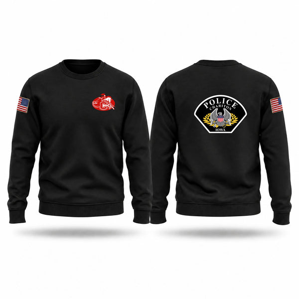 Crew Neck Sweatshirt, Chariton Police Department, Police, Teamtime, Team time, sublimation, custom sports apparel, team uniforms, spirit wear, spiritwear, sports uniforms, custom shirts, team store, custom team store, fundraiser sports, apparel fundraiser