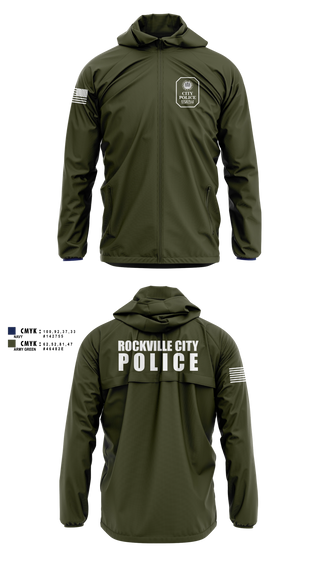 Windbreaker, Rockville City Police, Police, Teamtime, Team time, sublimation, custom sports apparel, team uniforms, spirit wear, spiritwear, sports uniforms, custom shirts, team store, custom team store, fundraiser sports, apparel fundraiser