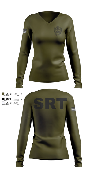 Womens Long Sleeve Vneck Shirt, Southern Maine Special Response Team, Police, Teamtime, Team time, sublimation, custom sports apparel, team uniforms, spirit wear, spiritwear, sports uniforms, custom shirts, team store, custom team store, fundraiser sports, apparel fundraiser