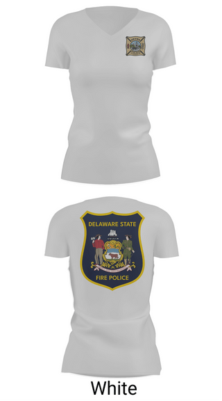 Womens Short Sleeve Vneck Shirt, Delaware State Fire Police, Police, Teamtime, Team time, sublimation, custom sports apparel, team uniforms, spirit wear, spiritwear, sports uniforms, custom shirts, team store, custom team store, fundraiser sports, apparel fundraiser