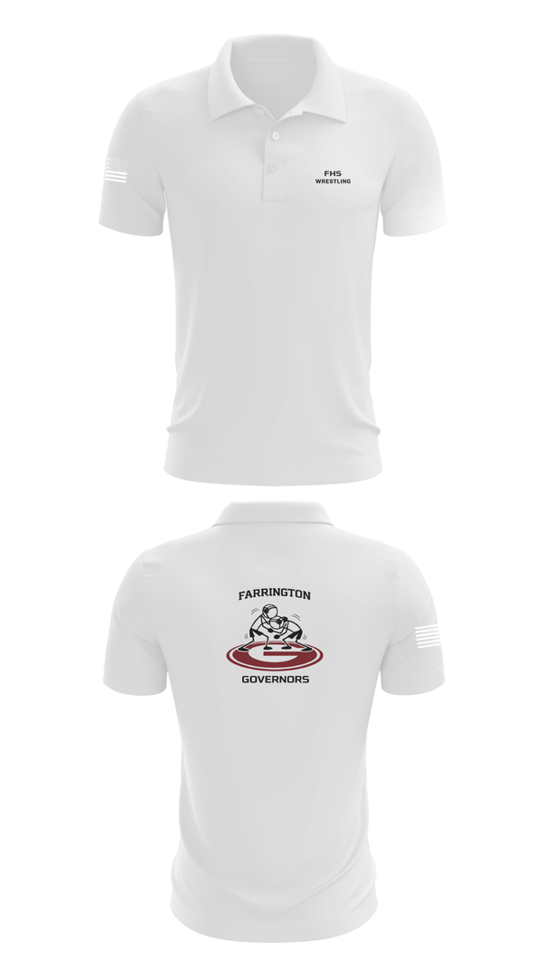 Short Sleeve Performance Polo, Farrington GOVs, Wrestling, Teamtime, Team time, sublimation, custom sports apparel, team uniforms, spirit wear, spiritwear, sports uniforms, custom shirts, team store, custom team store, fundraiser sports, apparel fundraiser