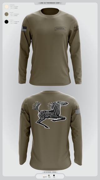 Long Sleeve Performance Shirt, DET 1 HHC 3-116 CAV, Army, Teamtime, Team time, sublimation, custom sports apparel, team uniforms, spirit wear, spiritwear, sports uniforms, custom shirts, team store, custom team store, fundraiser sports, apparel fundraiser