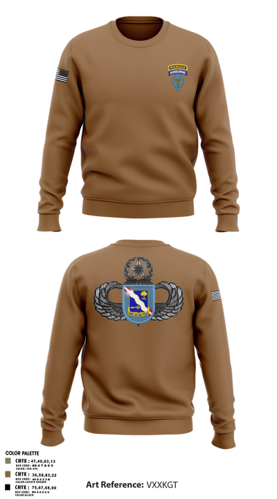1-143rd airborne infantry regiment 54529572 Crew Neck Sweatshirt - 102
