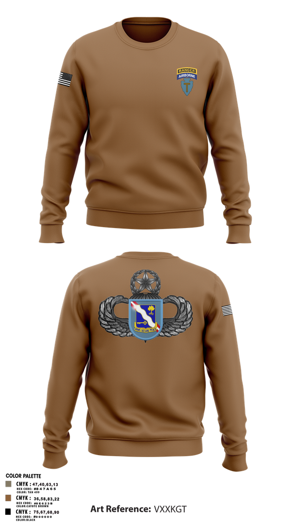Crew Neck Sweatshirt, 1-143rd airborne infantry regiment, , Teamtime, Team time, sublimation, custom sports apparel, team uniforms, spirit wear, spiritwear, sports uniforms, custom shirts, team store, custom team store, fundraiser sports, apparel fundraiser