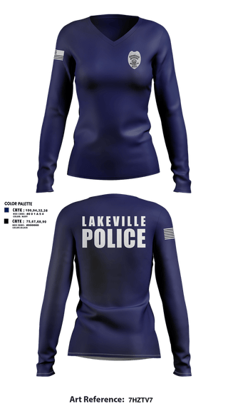 Womens Long Sleeve Vneck Shirt, Lakeville Police Department, , Teamtime, Team time, sublimation, custom sports apparel, team uniforms, spirit wear, spiritwear, sports uniforms, custom shirts, team store, custom team store, fundraiser sports, apparel fundraiser
