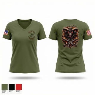 Womens Short Sleeve Vneck Shirt, Black sheep, Marines, Teamtime, Team time, sublimation, custom sports apparel, team uniforms, spirit wear, spiritwear, sports uniforms, custom shirts, team store, custom team store, fundraiser sports, apparel fundraiser