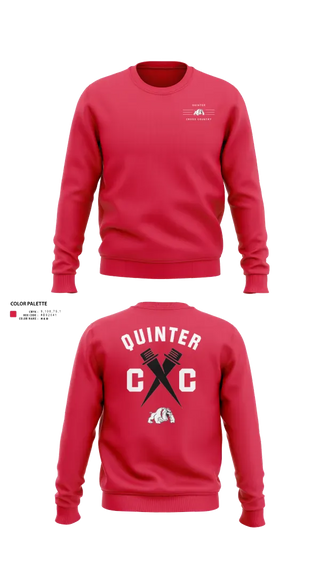 Crew Neck Sweatshirt, Quinter Bulldogs, Cross Country, Teamtime, Team time, sublimation, custom sports apparel, team uniforms, spirit wear, spiritwear, sports uniforms, custom shirts, team store, custom team store, fundraiser sports, apparel fundraiser