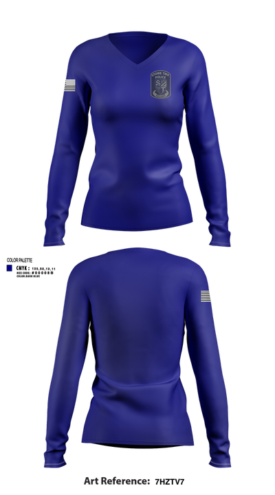 Stowe Township 59486622 Women's Long Sleeve V-neck Shirt - 1