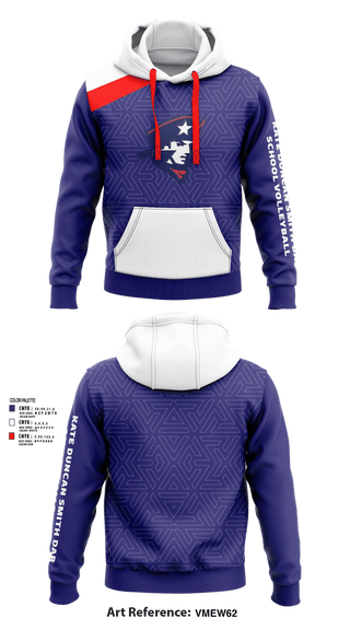 Hoodie, Kate Duncan Smith DAR School Volleyball, Women's Volleyball, Teamtime, Team time, sublimation, custom sports apparel, team uniforms, spirit wear, spiritwear, sports uniforms, custom shirts, team store, custom team store, fundraiser sports, apparel fundraiser