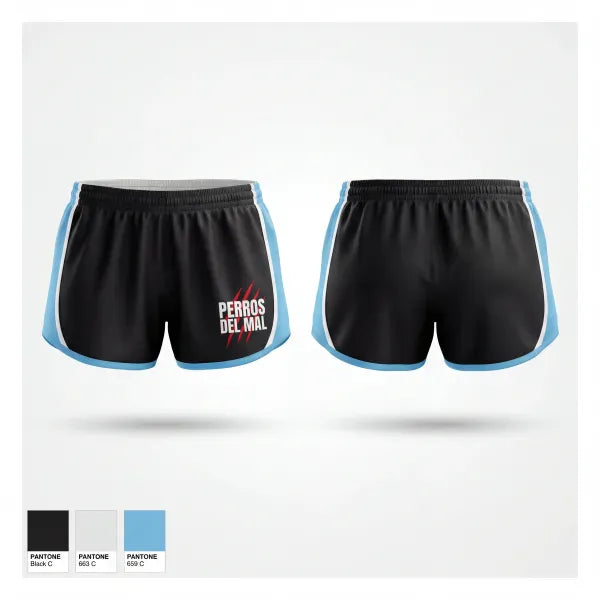 Womens Shorts, Perros del Mal, Men's Soccer, Teamtime, Team time, sublimation, custom sports apparel, team uniforms, spirit wear, spiritwear, sports uniforms, custom shirts, team store, custom team store, fundraiser sports, apparel fundraiser