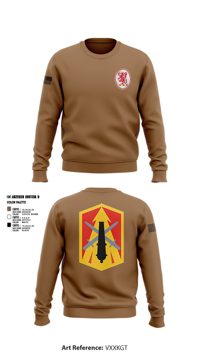 3rd Battalion 13th Field Artillery Regiment 52621930 Crew Neck Sweatshirt - 4