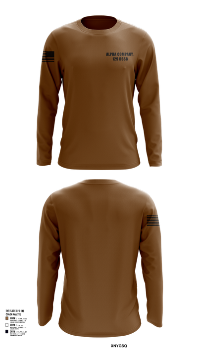 Alpha Company, 129 DSSB 75505821 Long Sleeve Performance Shirt 101