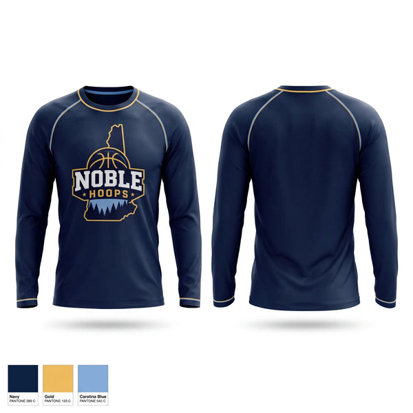 Long Sleeve Performance Shirt, Noble Hoops, Women's Basketball, Teamtime, Team time, sublimation, custom sports apparel, team uniforms, spirit wear, spiritwear, sports uniforms, custom shirts, team store, custom team store, fundraiser sports, apparel fundraiser