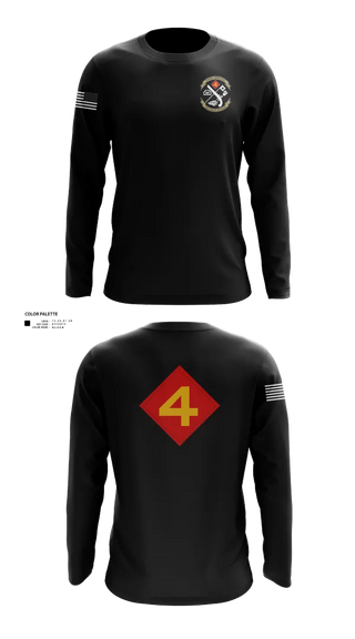 Long Sleeve Performance Shirt, 14th Marine regiment 4th Marine corps division, , Teamtime, Team time, sublimation, custom sports apparel, team uniforms, spirit wear, spiritwear, sports uniforms, custom shirts, team store, custom team store, fundraiser sports, apparel fundraiser