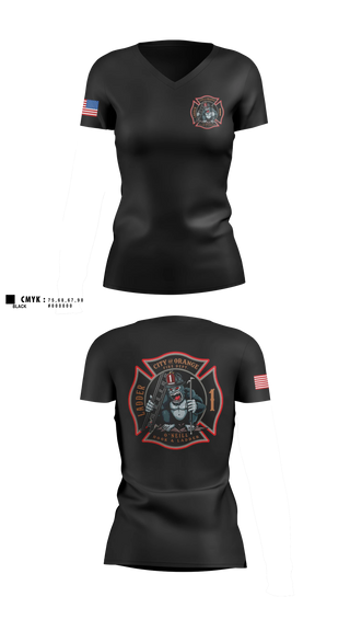 Womens Short Sleeve Vneck Shirt, Tour 4, Fire Department, Teamtime, Team time, sublimation, custom sports apparel, team uniforms, spirit wear, spiritwear, sports uniforms, custom shirts, team store, custom team store, fundraiser sports, apparel fundraiser