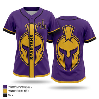 Two Button Softball Jersey, Jurupa Hills Spartans, Softball, Teamtime, Team time, sublimation, custom sports apparel, team uniforms, spirit wear, spiritwear, sports uniforms, custom shirts, team store, custom team store, fundraiser sports, apparel fundraiser
