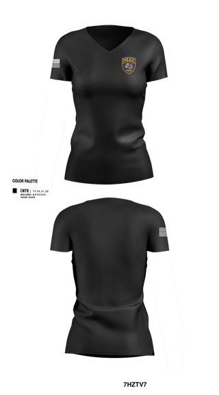 Womens Short Sleeve Vneck Shirt, Seminole Police Department, Police, Teamtime, Team time, sublimation, custom sports apparel, team uniforms, spirit wear, spiritwear, sports uniforms, custom shirts, team store, custom team store, fundraiser sports, apparel fundraiser