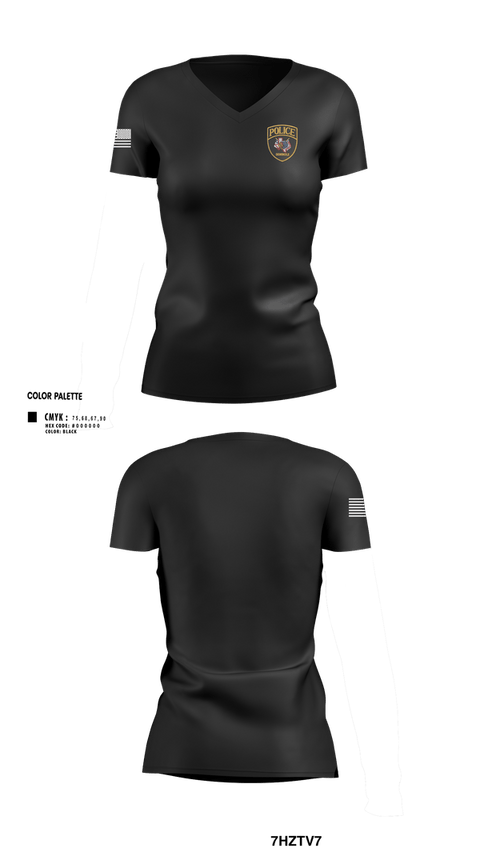Womens Short Sleeve Vneck Shirt, Seminole Police Department, Police, Teamtime, Team time, sublimation, custom sports apparel, team uniforms, spirit wear, spiritwear, sports uniforms, custom shirts, team store, custom team store, fundraiser sports, apparel fundraiser