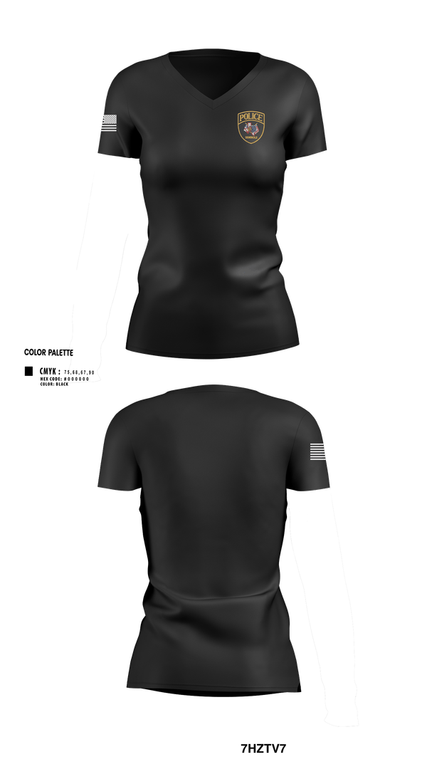 Womens Short Sleeve Vneck Shirt, Seminole Police Department, Police, Teamtime, Team time, sublimation, custom sports apparel, team uniforms, spirit wear, spiritwear, sports uniforms, custom shirts, team store, custom team store, fundraiser sports, apparel fundraiser