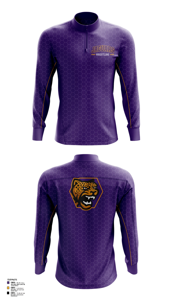 Quarter Zip Jacket, Jag highschool jaguars, Wrestling, Teamtime, Team time, sublimation, custom sports apparel, team uniforms, spirit wear, spiritwear, sports uniforms, custom shirts, team store, custom team store, fundraiser sports, apparel fundraiser
