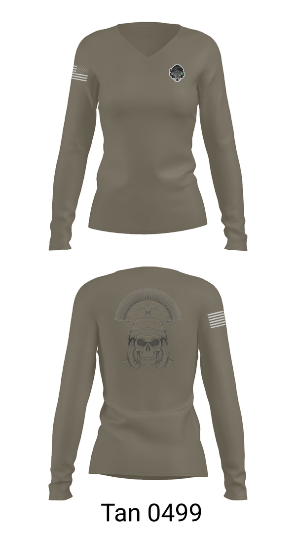 Womens Long Sleeve Vneck Shirt, C-CO 1-145th AR, , Teamtime, Team time, sublimation, custom sports apparel, team uniforms, spirit wear, spiritwear, sports uniforms, custom shirts, team store, custom team store, fundraiser sports, apparel fundraiser