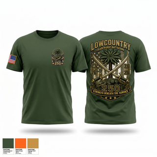 Old School Cotton Feel Shirt, Lowcountry Leadership Battalion, Army, Teamtime, Team time, sublimation, custom sports apparel, team uniforms, spirit wear, spiritwear, sports uniforms, custom shirts, team store, custom team store, fundraiser sports, apparel fundraiser