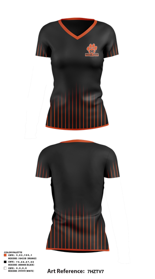 Womens Short Sleeve Vneck Shirt, Macon Tiger Golf, Golf, Teamtime, Team time, sublimation, custom sports apparel, team uniforms, spirit wear, spiritwear, sports uniforms, custom shirts, team store, custom team store, fundraiser sports, apparel fundraiser