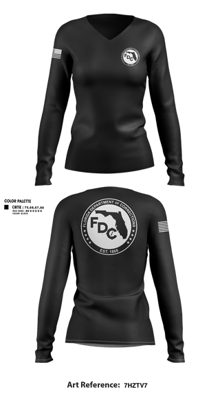 Womens Long Sleeve Vneck Shirt, 319th IEW, , Teamtime, Team time, sublimation, custom sports apparel, team uniforms, spirit wear, spiritwear, sports uniforms, custom shirts, team store, custom team store, fundraiser sports, apparel fundraiser