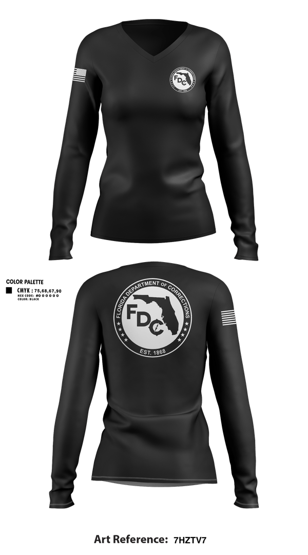 Womens Long Sleeve Vneck Shirt, 319th IEW, , Teamtime, Team time, sublimation, custom sports apparel, team uniforms, spirit wear, spiritwear, sports uniforms, custom shirts, team store, custom team store, fundraiser sports, apparel fundraiser