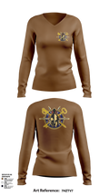A Company 68th DSSB 4ID 10544228 Women's Long Sleeve V-neck Shirt - 102
