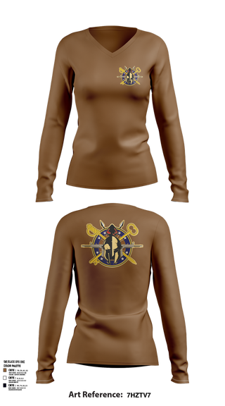 Womens Long Sleeve Vneck Shirt, A Company 68th DSSB 4ID, , Teamtime, Team time, sublimation, custom sports apparel, team uniforms, spirit wear, spiritwear, sports uniforms, custom shirts, team store, custom team store, fundraiser sports, apparel fundraiser