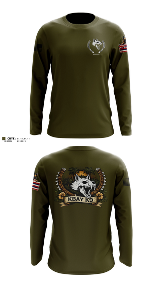 Long Sleeve Performance Shirt, MCBH PMO K9, Marines, Teamtime, Team time, sublimation, custom sports apparel, team uniforms, spirit wear, spiritwear, sports uniforms, custom shirts, team store, custom team store, fundraiser sports, apparel fundraiser