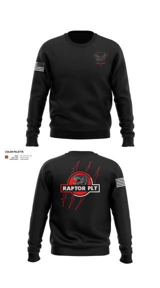 Crew Neck Sweatshirt, Raptor Platoon, 4-9 CAV, , Teamtime, Team time, sublimation, custom sports apparel, team uniforms, spirit wear, spiritwear, sports uniforms, custom shirts, team store, custom team store, fundraiser sports, apparel fundraiser