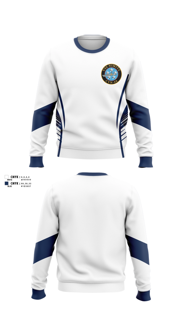 Crew Neck Sweatshirt, USS NIMITZ, Men's Soccer, Teamtime, Team time, sublimation, custom sports apparel, team uniforms, spirit wear, spiritwear, sports uniforms, custom shirts, team store, custom team store, fundraiser sports, apparel fundraiser