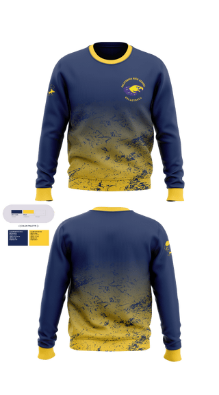 Crew Neck Sweatshirt, California High School Volleyball, Women's Volleyball, Teamtime, Team time, sublimation, custom sports apparel, team uniforms, spirit wear, spiritwear, sports uniforms, custom shirts, team store, custom team store, fundraiser sports, apparel fundraiser