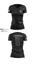 ECC Law Enforcement Training Academy 82210075 Women's Short Sleeve V-neck Shirt - 100