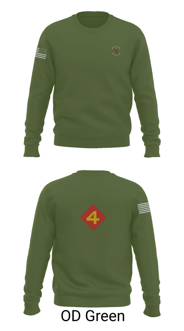 Crew Neck Sweatshirt, 14th Marine regiment 4th Marine corps division, , Teamtime, Team time, sublimation, custom sports apparel, team uniforms, spirit wear, spiritwear, sports uniforms, custom shirts, team store, custom team store, fundraiser sports, apparel fundraiser
