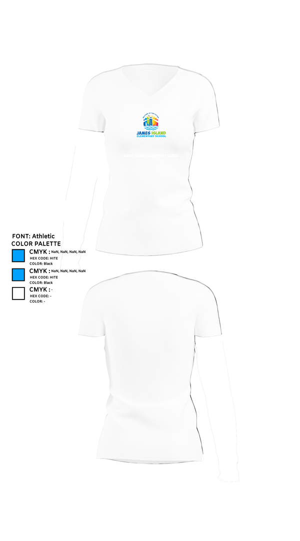 Womens Short Sleeve Vneck Shirt, James Island Elementary School, Spirit Store, Teamtime, Team time, sublimation, custom sports apparel, team uniforms, spirit wear, spiritwear, sports uniforms, custom shirts, team store, custom team store, fundraiser sports, apparel fundraiser