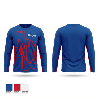 Long Sleeve Performance Shirt, Rangers, Softball, Teamtime, Team time, sublimation, custom sports apparel, team uniforms, spirit wear, spiritwear, sports uniforms, custom shirts, team store, custom team store, fundraiser sports, apparel fundraiser